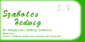 szabolcs hedwig business card